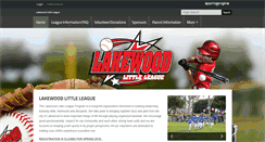 Desktop Screenshot of lakewoodlittleleague.org