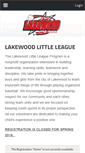 Mobile Screenshot of lakewoodlittleleague.org