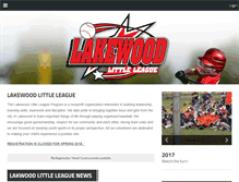 Tablet Screenshot of lakewoodlittleleague.org